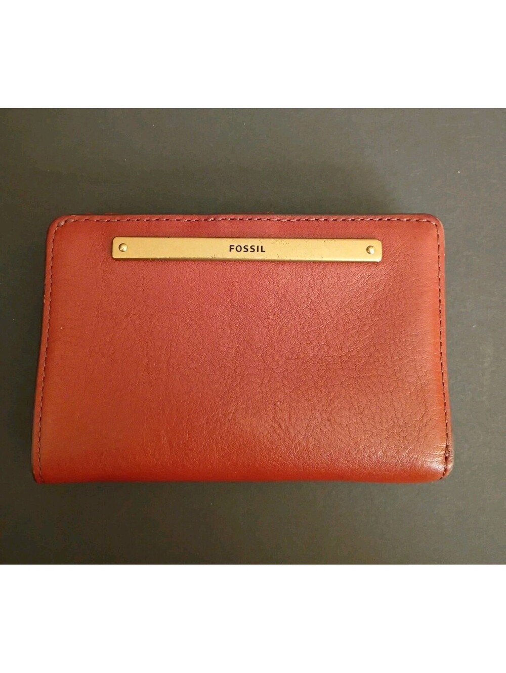 Fossil Leather Bifold Wallet Liza Multifunction Women Brown